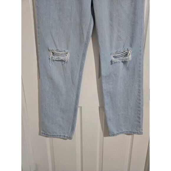 Levi's Low Pro Straight High Waisted Jeans Women's Size 31 (10/12) Distressed - Picture 5 of 15